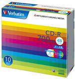 Verbatim データ用CD-R 700MB 48倍速 10枚入 SR80SP10V1
