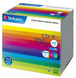 Verbatim データ用CD-R 700MB 48倍速 20枚入 SR80SP20V1