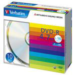 Verbatim データ用DVD-R 4.7GB 16倍速 10枚 DHR47J10V1
